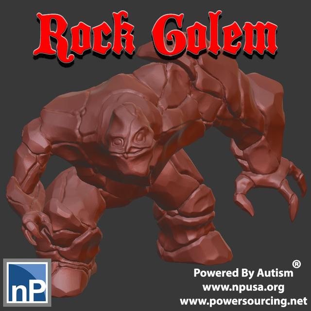 Rock Golem 1 3D model thumbnail