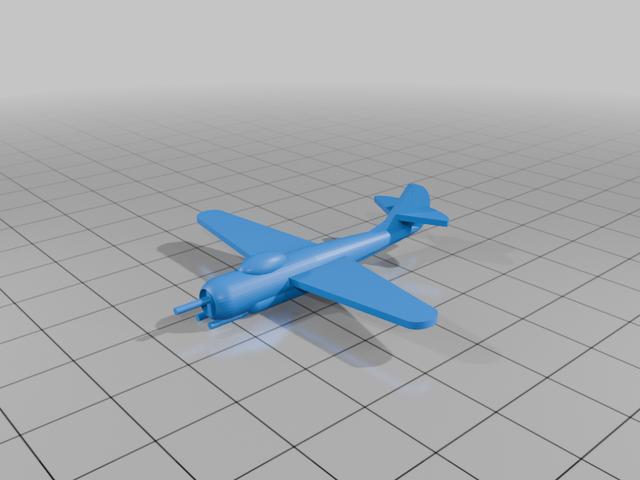 Low-poly MiG-9 3D model thumbnail