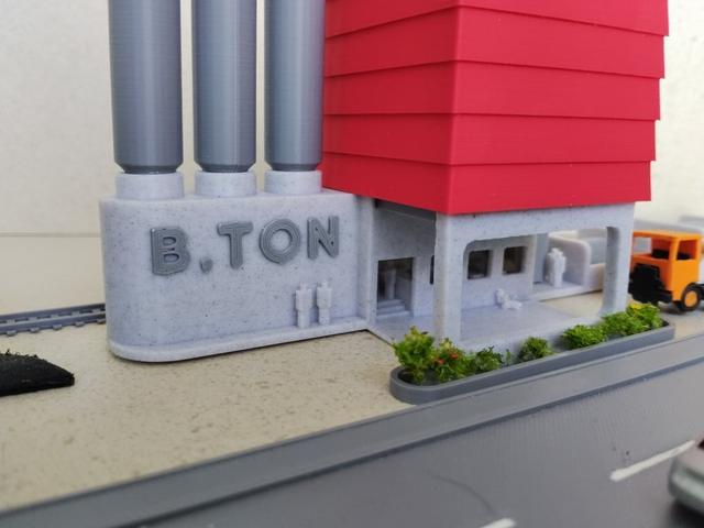 Concrete Production Plant "B.TON" (Model railway N scale 1:160) 3D model thumbnail