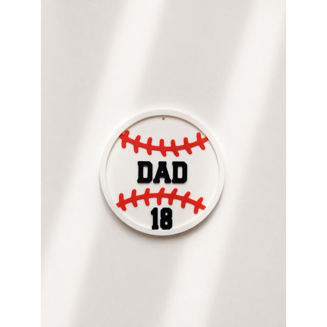 Baseball Name Tag - Dad 3D model thumbnail