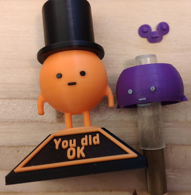 OK Trophy with eyes 3D model thumbnail