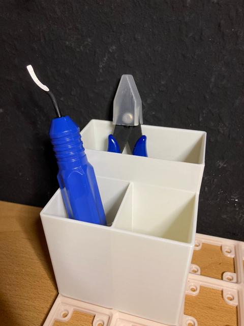 Gridfinity tweezers with double height and forceps and Pliers holder 3D model thumbnail