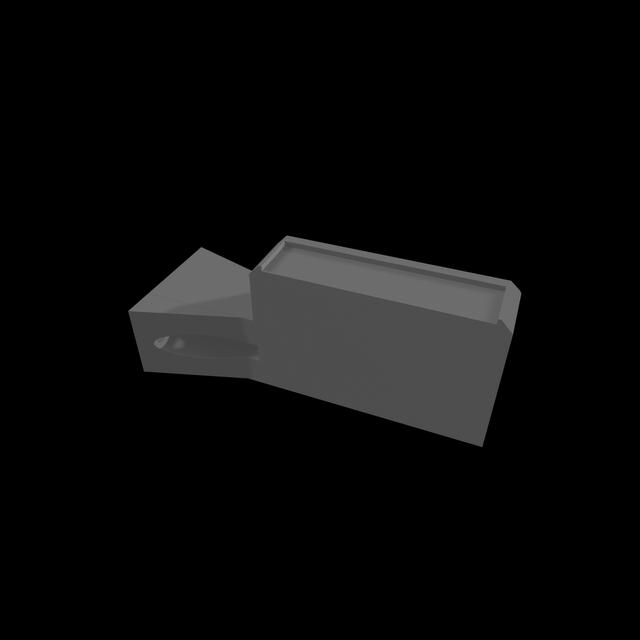 Bambu Nozzle Scrubber for Salad Fork 3D model thumbnail