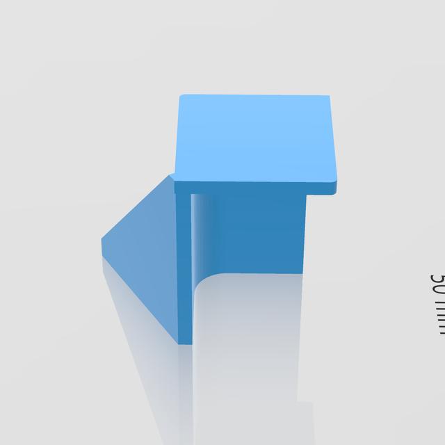 Prusa Mini Power Brick holder (that also covers the blue light) 3D model thumbnail