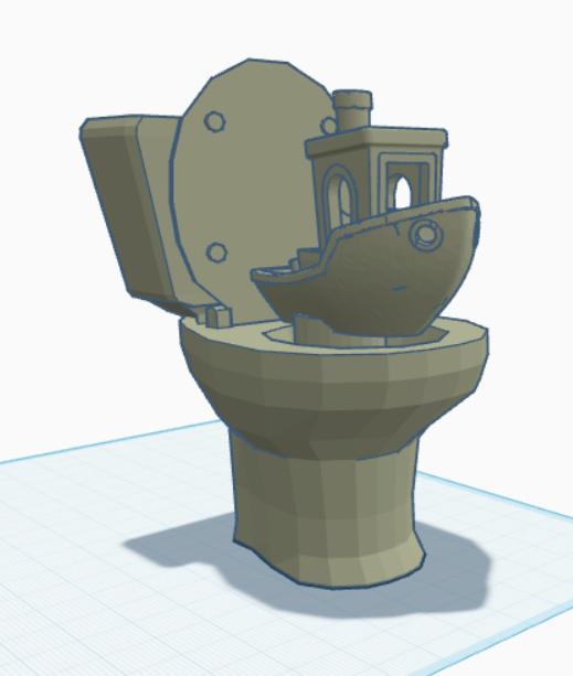 Skibidi Benchy 3D model thumbnail