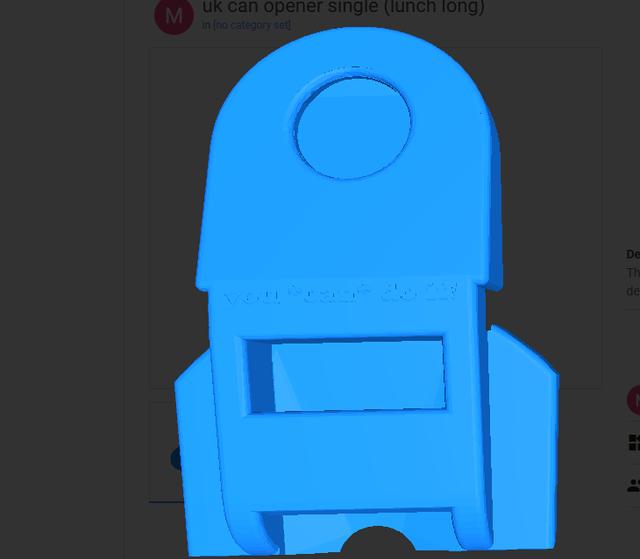 UK size can opener 3D model thumbnail