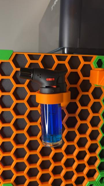 3D printable ProfTorch holder for honey storage wall 3D model thumbnail