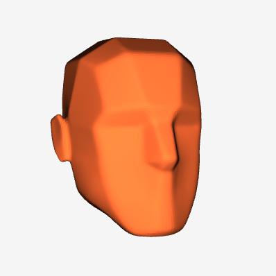 1300% Dummy 13 Polygon Head (M) 3D model thumbnail