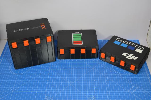 Camera gear storage boxes 3D model thumbnail