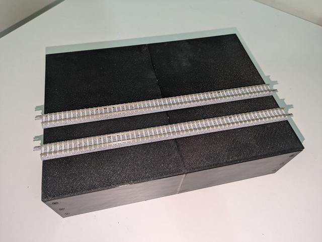 T-Trak Straight Module (Tomix Fine Track, Dual Mainline) 3D model thumbnail