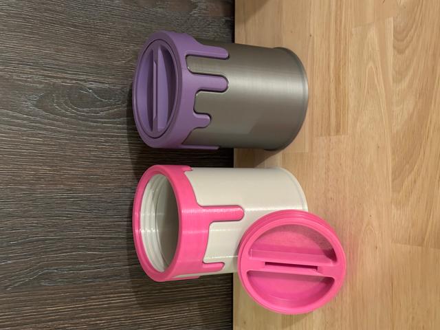 Drippy Bucket Bank with Screw Lid 3D model thumbnail
