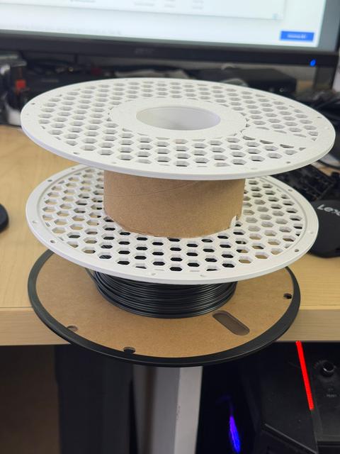 Bambu Spool for Polymaker/eSUN cardboard spool cores 3D model thumbnail