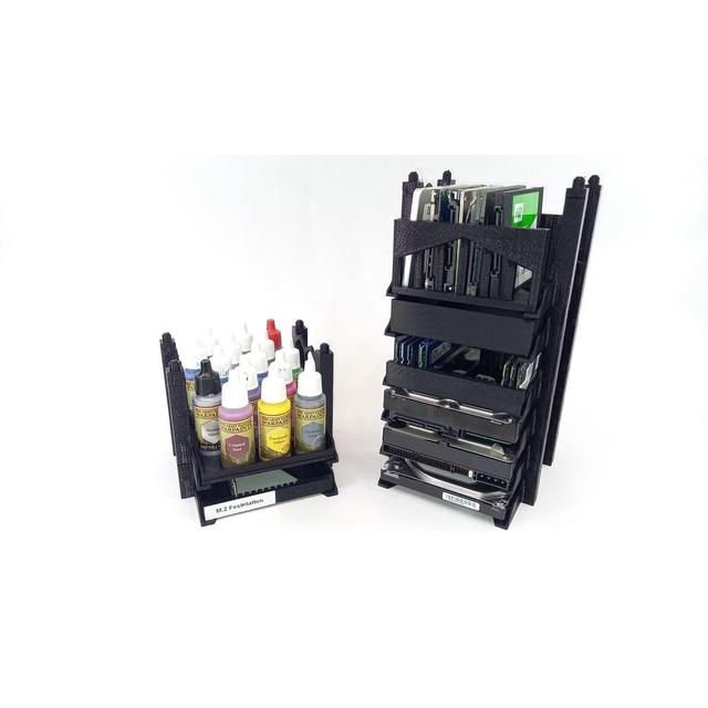 Universal desktop storage system 3D model thumbnail