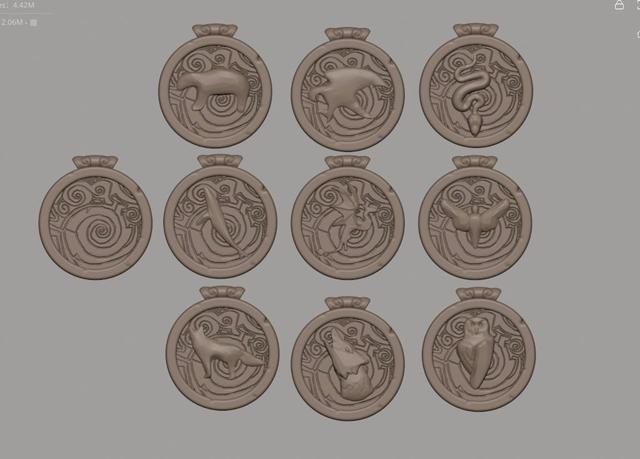 Ancient Nord Amulets  3D model thumbnail