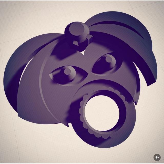 Mask of a woman 3D model thumbnail