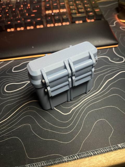 Rugged 18650 Battery Case (In-line 4) 3D model thumbnail