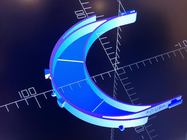 Modified PRUSA splash shield (US-Letter, slip prevention) COVID 19 3D model thumbnail