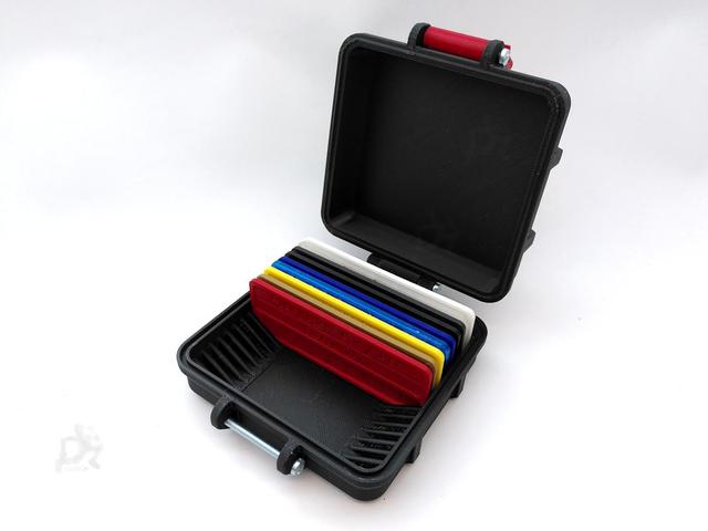 Simple filament swatch with storage 3D model thumbnail