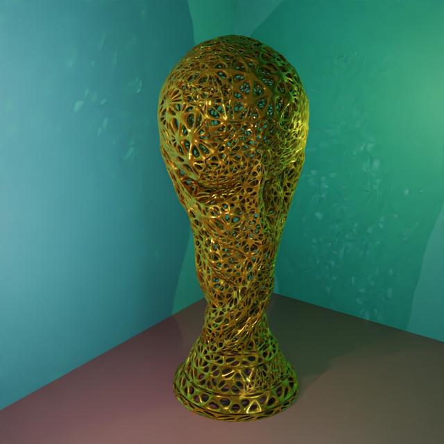 FIFA World Cup Trophy Voronoi Style 3D model thumbnail