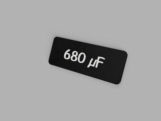 Modular_004_Nameplate Capacitor values. 3D model thumbnail