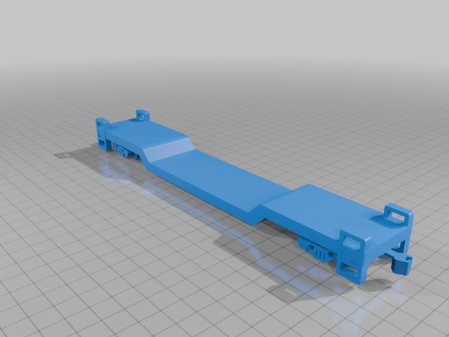 HO/OO SCCALE DEPRESSED FLAT CAR 3D model thumbnail