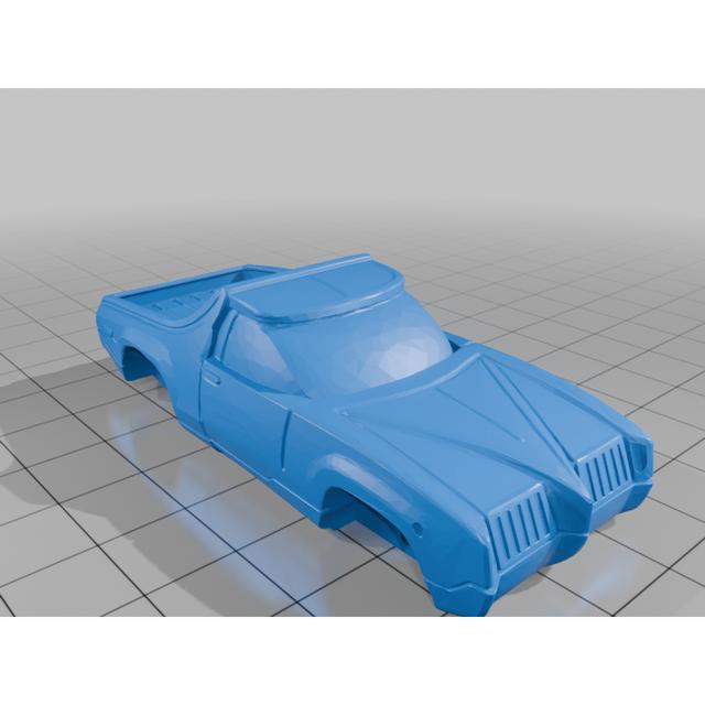 Hot Wheels Breakaway Bucket lookalike(1973 Grand Am with a Truck Bed) 3D model thumbnail