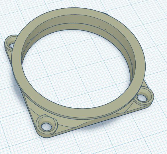 Ender 3 NG mod: 4010 fan shroud for SKR Mini E3 V3 DIN rail mount (or stock Creality V4.2.x board) 3D model thumbnail