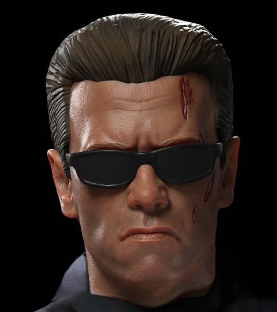 Terminator Arnold Head for dummy 13/Lucky 13 3D model thumbnail