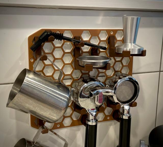Honeycomb Coffee Wall 3D model thumbnail