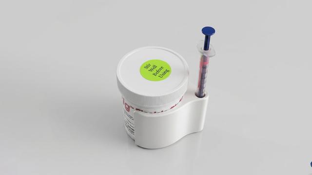 Syringe Holder for 40 oz Smooth-On Bin 3D model thumbnail