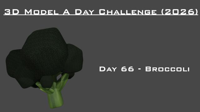 Model A Day Challenge - Day 66 - Broccoli 3D model thumbnail