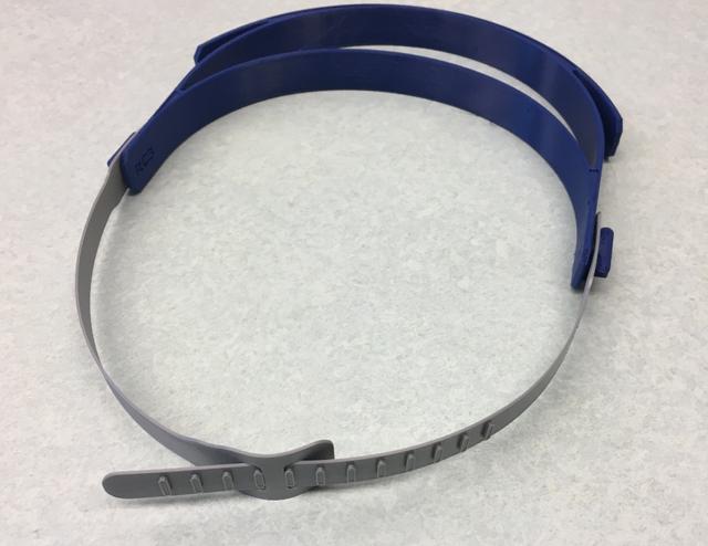 Adjustable Face Shield Strap (TPU Flexible Filament) 3D model thumbnail
