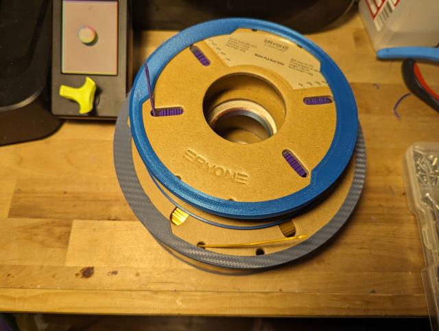 Cardboard spool adapter for mini spools 150mm : for filament dryer sunlu esun creality 3D model thumbnail