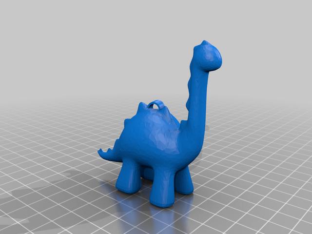Dino- Keychain 3D model thumbnail