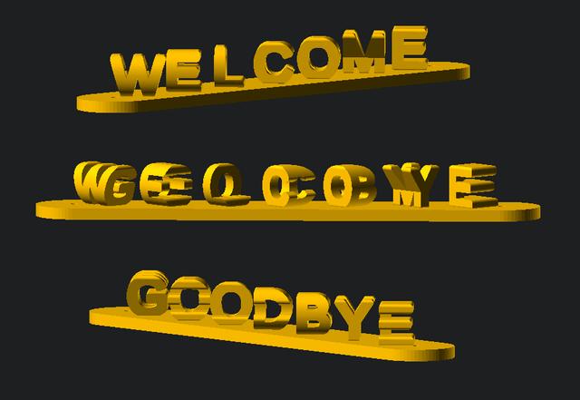 Customizable Dual Message Illusion (OpenSCAD) 3D model thumbnail