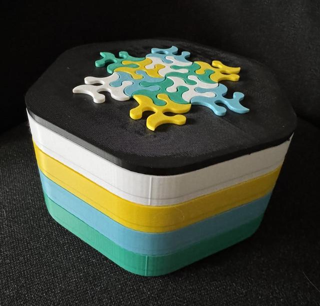 Puzzle Sorting Tray - Stackable 3D model thumbnail