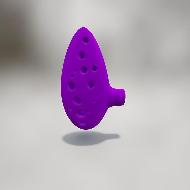 14 hole playable ocarina 3D model thumbnail
