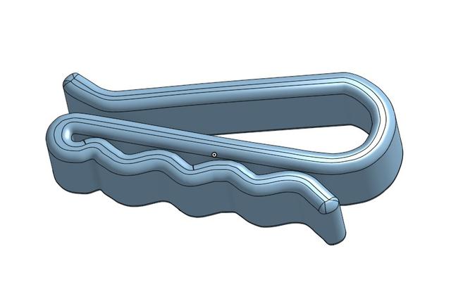 Sunglasses holder for sun visor in car 3D model thumbnail