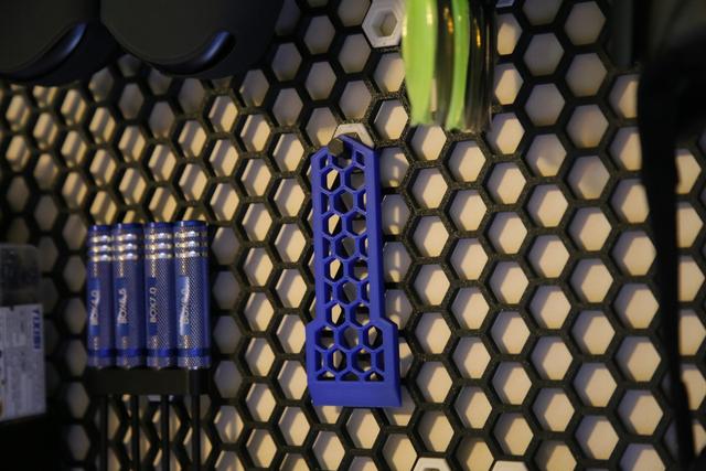 HexScraper Holder for Honeycomb Storage Wall 3D model thumbnail