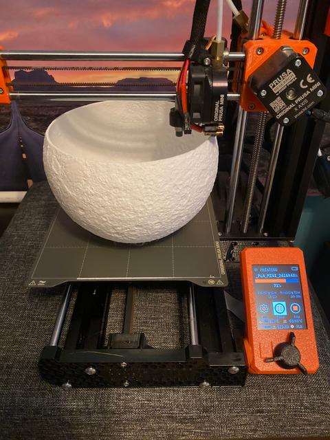 Remix of Moon Lamp for the Prusa Mini printer (STL Fix) 3D model thumbnail