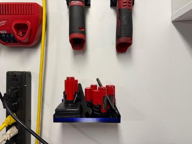 Milwaukee battery tray 3D model thumbnail
