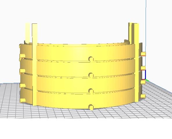 RC3 Headband 3-hole punch-4x-stacked 3D model thumbnail