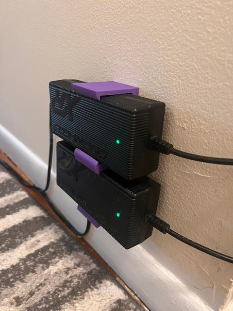 Onewheel XR Charger horizontal Wall Mount 3D model thumbnail