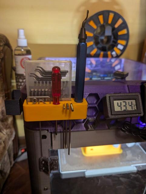 Honeycomb Organizer for AD5M Tools & Deburring Tool 3D model thumbnail