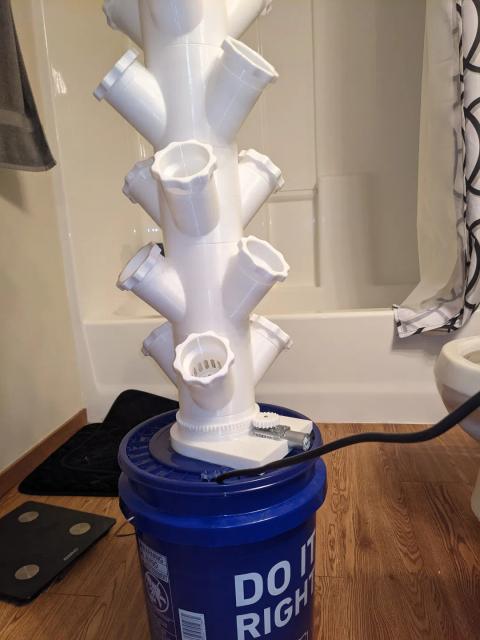 Extended stability base gear for Rotating Hydroponic Tower 3D model thumbnail