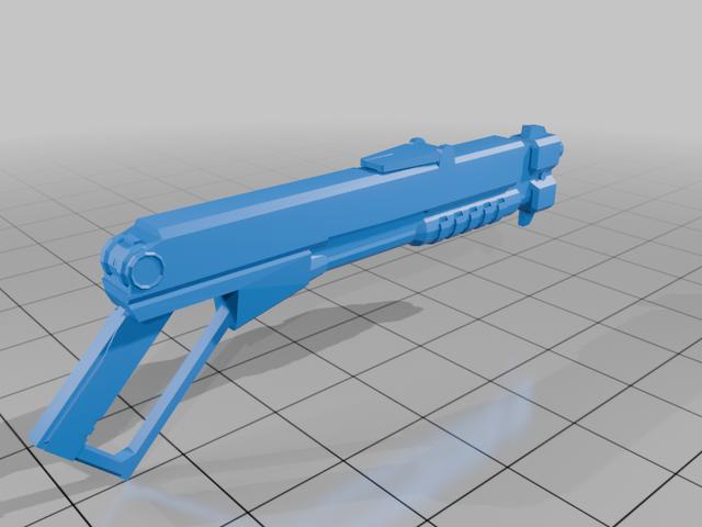 Kampfer Shotgun - 144 Scale for Gunpla hands.  3D model thumbnail