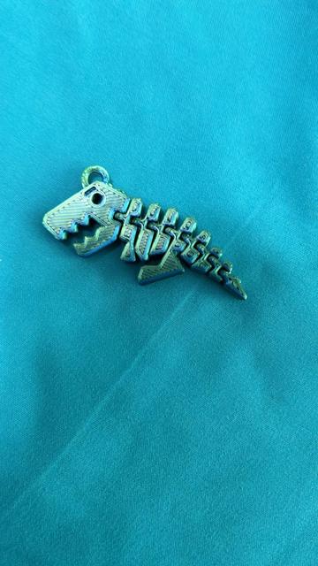 Flexi-rex with keychain 3D model thumbnail