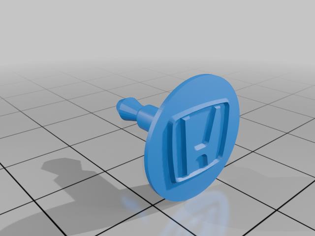 Honda Fit aux plug cover 3D model thumbnail