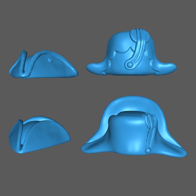 French Hats 3D model thumbnail