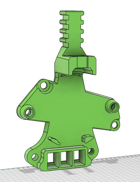 EBB36 Orbiter 2 Mount for E3NG with JST breakout 3D model thumbnail